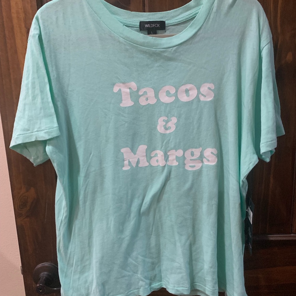 Wildfox Mint Green 'Tacos & Margs' Tee